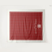 シンプル二重の幸福中国の結婚の背景 タペストリー (正面(横))