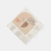 シンプル二重アーチ幾何学地球形状モノグラム 縁ありカクテルナプキン (角)