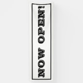 シンプル今オープン事業プロモーションタイポグラフィ 横断幕 (縦)