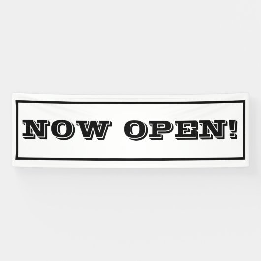 シンプル今オープン事業プロモーションタイポグラフィ 横断幕 (横)