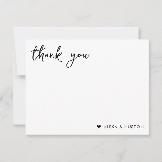 シンプル付き対カスタム対用のハート文房具 サンキューカード (正面)