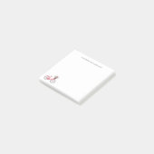 シンプル付き自転車(花のサイクリスト付パーソナライズされたき)  ポストイット (アングル)