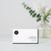 シンプル付きQRコードプロフェッショナル会社 名刺 (スタンド正面)