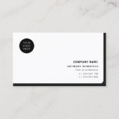 シンプル付きQRコードプロフェッショナル会社 名刺 (正面)