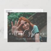 シンプル仮想エレガントブライダルシャワー写真 ポストカード (正面/裏面)