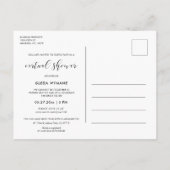 シンプル仮想エレガントブライダルシャワー写真 ポストカード (裏面)