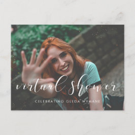 シンプル仮想エレガントブライダルシャワー写真 ポストカード