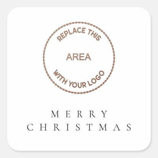 シンプル企業のロゴ スクエアシール (正面)