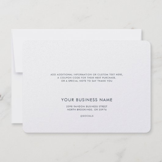 シンプル企業のロゴ・会社ウェブサイト事業 サンキューカード (裏面)