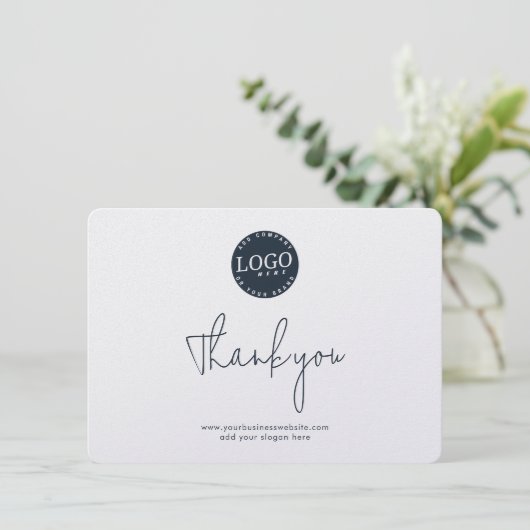 シンプル企業のロゴ・会社ウェブサイト事業 サンキューカード (スタンド正面)