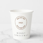 シンプル企業のロゴ 紙コップ (正面)