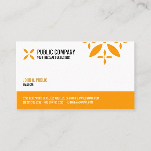 シンプル企業の片面 名刺 (正面)