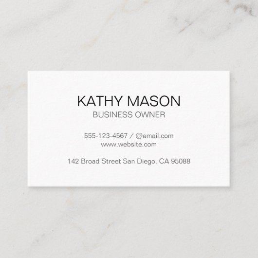 シンプル企業の 名刺 (正面)