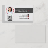 シンプル企業の | 女性プロフィール 名刺 (正面/裏面)