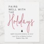 シンプル休日の商売と相性がいい ワインラベル (シングルラベル)