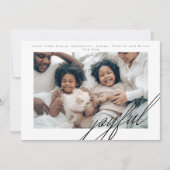 シンプル休日の喜びパーソナライズされた写真 シーズンカード (正面)