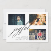 シンプル休日の喜びパーソナライズされた写真 シーズンカード (正面)