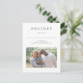 シンプル休日の案内写真パーソナライズされた ポストカード (スタンド正面)