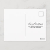 シンプル休日の植物反応 ポストカード (裏面)