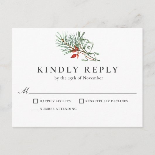 シンプル休日の植物反応 ポストカード (正面)