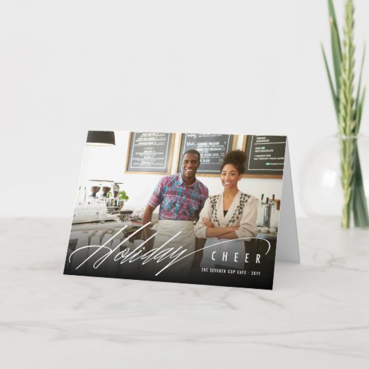 シンプル休日応援スクリプモダント写真事業 シーズンカード (正面)