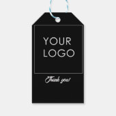シンプル会社のロゴブランドサンキュー ギフトタグ (裏面)