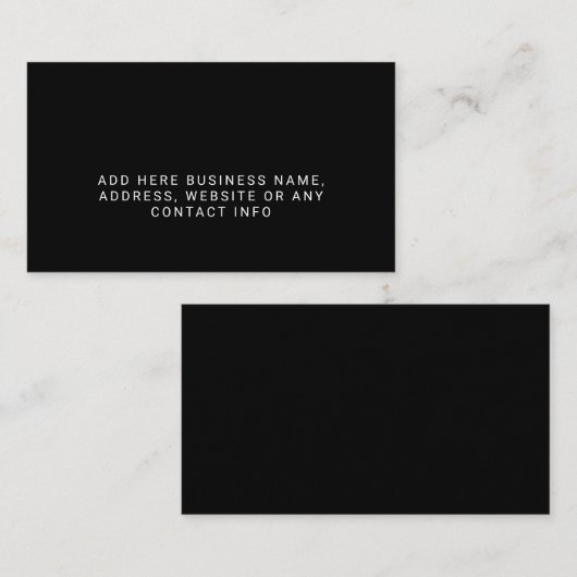 シンプル会社のロゴ全黒 名刺 (正面/裏面)