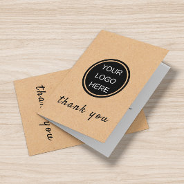 シンプル会社のロゴ素朴プロフェッショナル サンキューカード