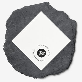 シンプル会社のロゴ&ラウンド文字コーナービジネス スタンダードカクテルナプキン