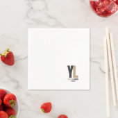 シンプル会社の垂直ロゴビジネスブランドコーナー スタンダードカクテルナプキン (インサイチュ)