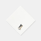 シンプル会社の垂直ロゴビジネスブランドコーナー スタンダードカクテルナプキン (角)