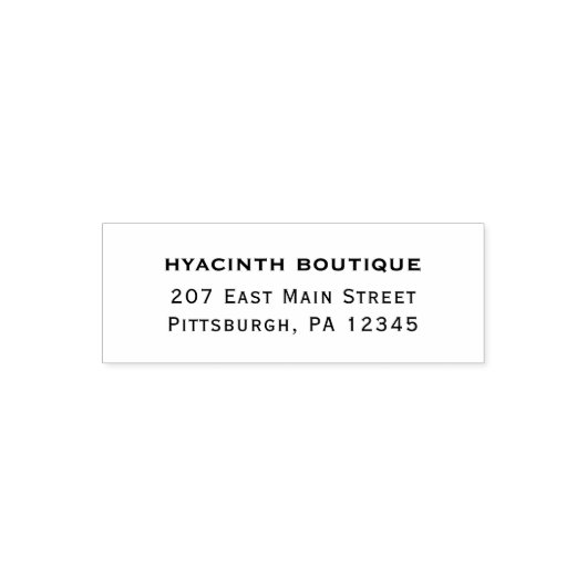 シンプル会社エレガント差出人住所 セルフインキングスタンプ (デザイン)