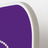 シンプル会社チームロゴQRコードパープル ピックルボールラケット (左詳細)