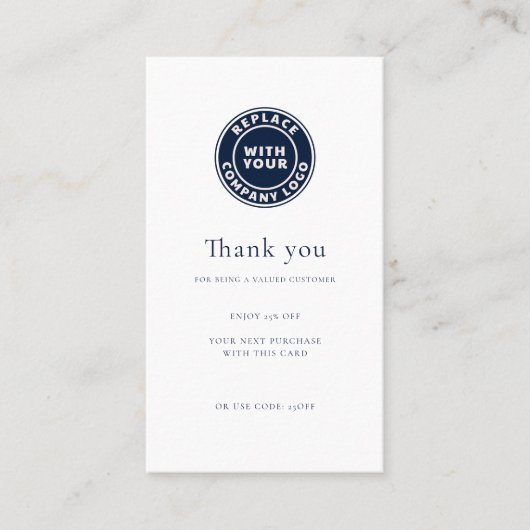 シンプル会社モダンロゴロイヤリティ 割引カード (正面)