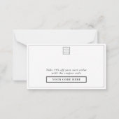 シンプル会社ロゴのプロモーションコードありがとう ノートカード (裏面)