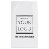 シンプル会社ロゴの販促 スモールペーパーバッグ (裏面)