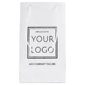 シンプル会社ロゴの販促 スモールペーパーバッグ (正面)