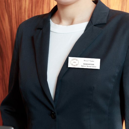 シンプル会社ロゴホテルジョブタイトルAny Color 名札