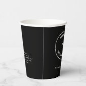 シンプル会社ロゴ会社名ブラック 紙コップ (右)