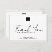 シンプル会社ロゴ割引コードありがとう ノートカード (正面/裏面)