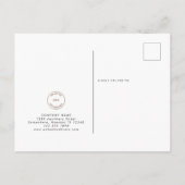 シンプル会社写真事業ハッピーホリデー ポストカード (裏面)