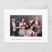 シンプル会社写真事業ハッピーホリデー ポストカード (正面)