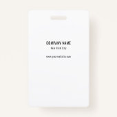 シンプル会社社員のミニマルID バッジ (裏面)