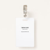 シンプル会社社員のミニマルID バッジ (裏面クリップ)