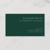 シンプル会計士モダン税作成者顧問 名刺 (正面)