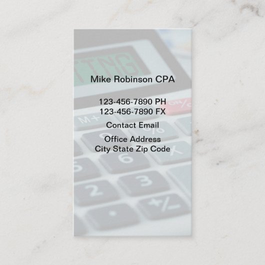 シンプル会計士CPA名刺 名刺 (正面)