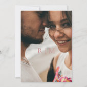 シンプル伝統的エレガントバラ金ゴールド写真結婚s 招待状 (裏面)