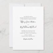 シンプル伝統的エレガント名結婚の 招待状 (正面)