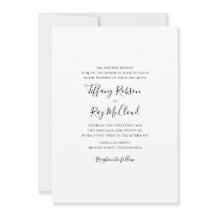 シンプル伝統的エレガント結婚式招待状