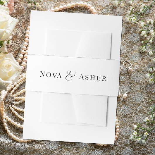 シンプル伝統的クラスエレガントモダンクラシック 招待状ベリーバンド